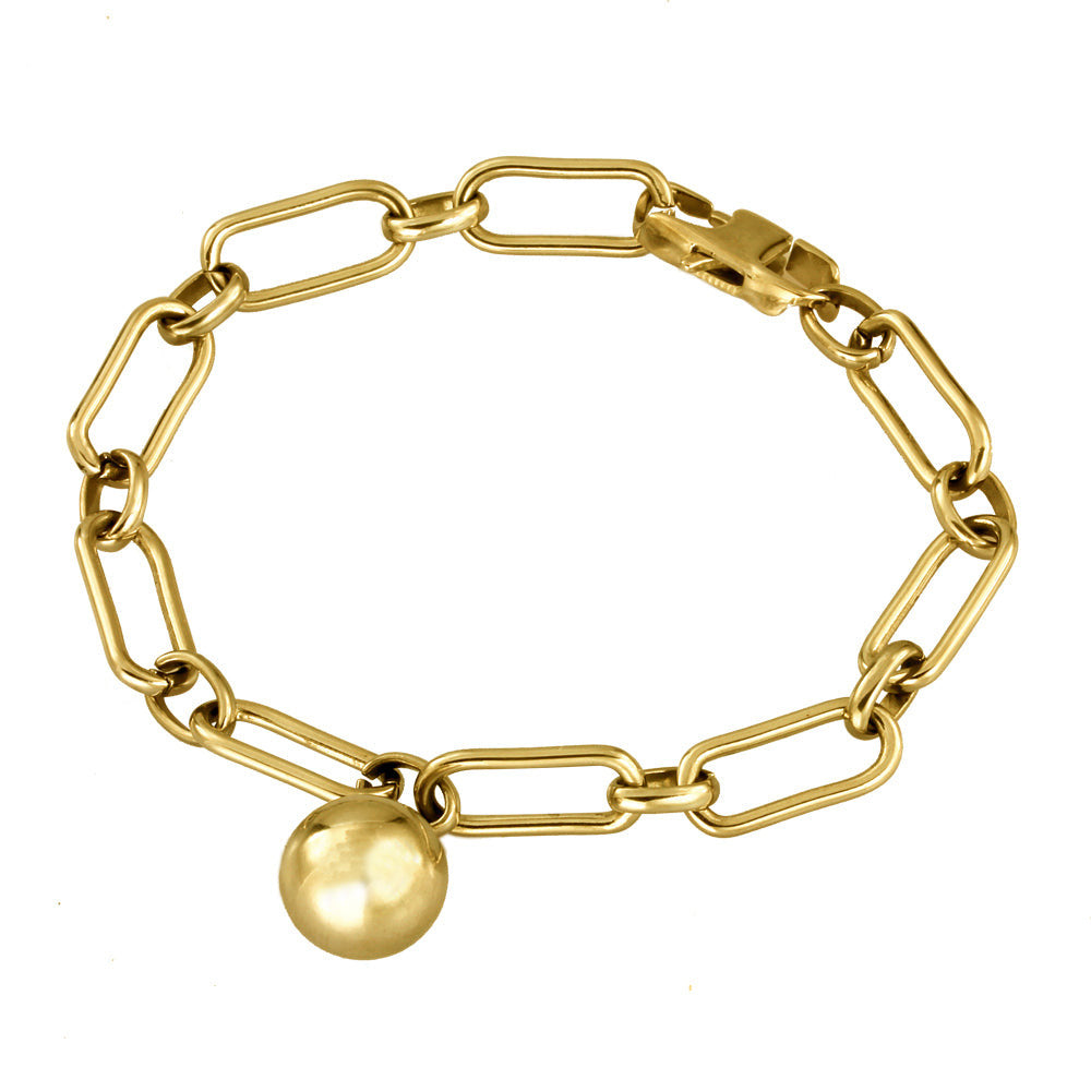 BSS804 STAINLESS STEEL BRACELET WITH BALL AAB CO..