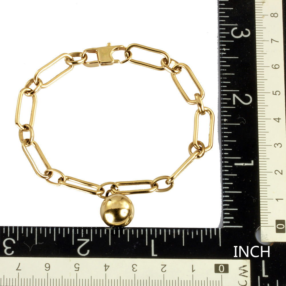 BSS804 STAINLESS STEEL BRACELET WITH BALL AAB CO..