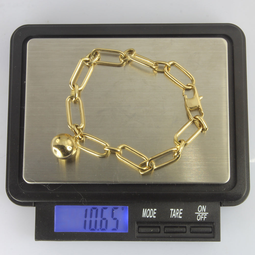 BSS804 STAINLESS STEEL BRACELET WITH BALL AAB CO..