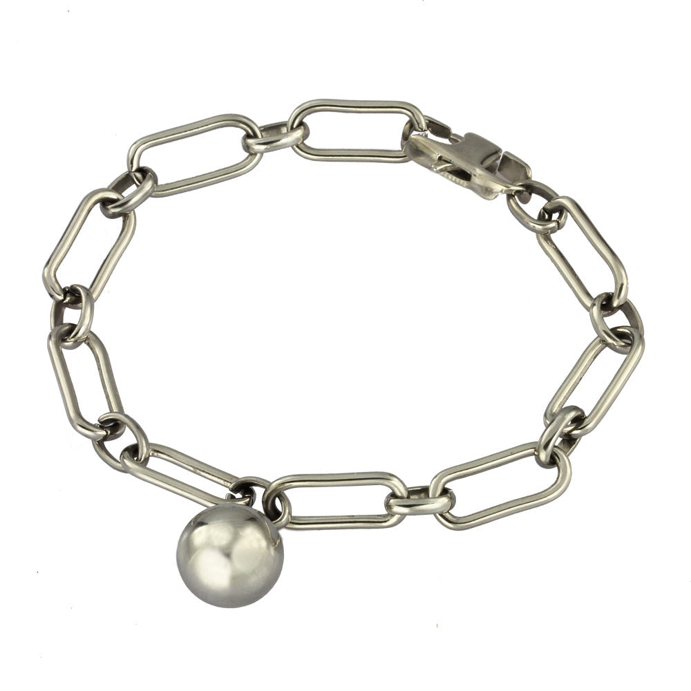 BSS804 STAINLESS STEEL BRACELET WITH BALL AAB CO..