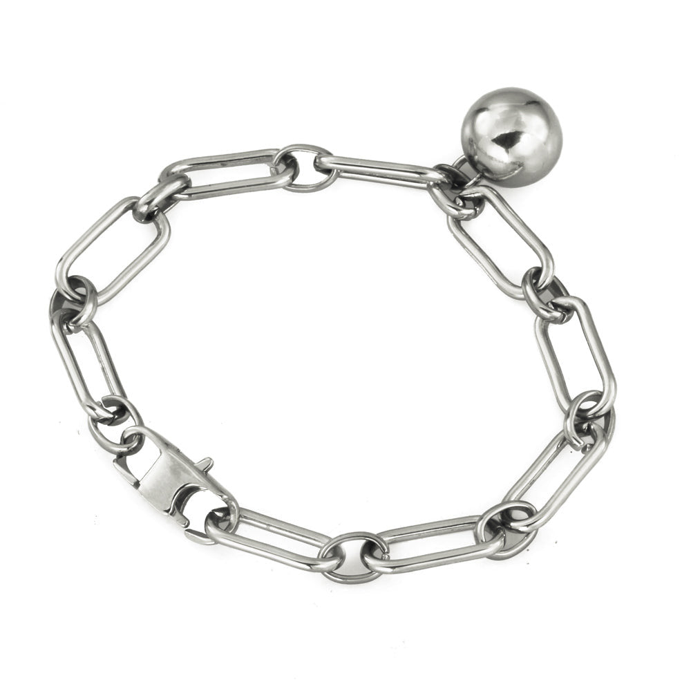 BSS804 STAINLESS STEEL BRACELET WITH BALL AAB CO..
