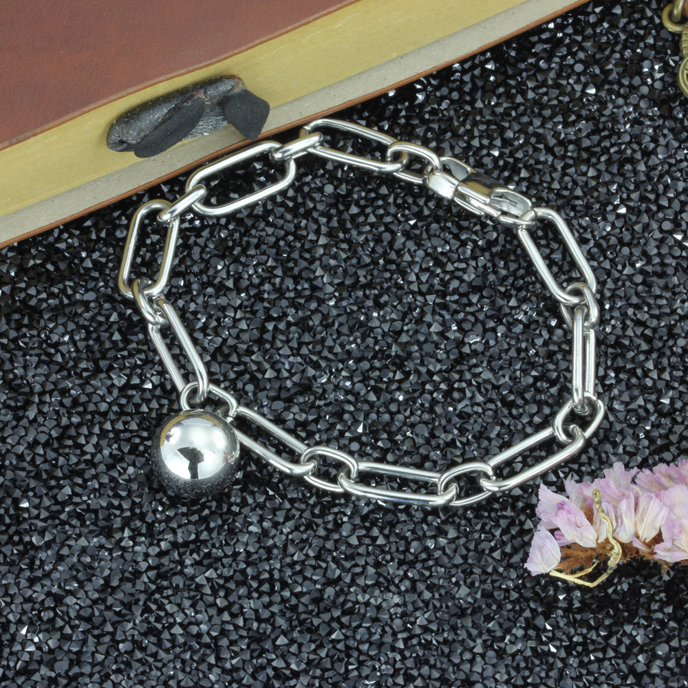 BSS804 STAINLESS STEEL BRACELET WITH BALL AAB CO..