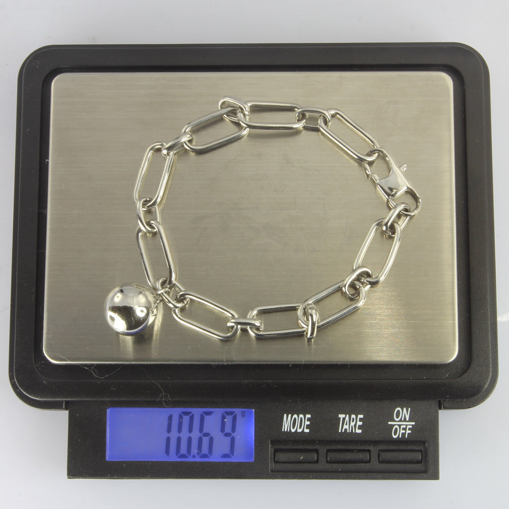 BSS804 STAINLESS STEEL BRACELET WITH BALL AAB CO..