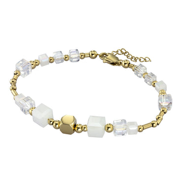 BSS814 STAINLESS STEEL BRACELET WITH GLASS AAB CO..