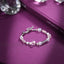 BSS815 STAINLESS STEEL BRACELET WITH GLASS