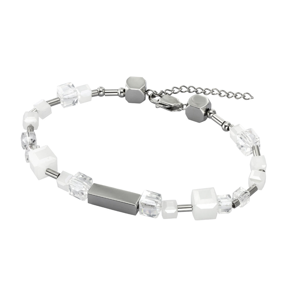 BSS815 STAINLESS STEEL BRACELET WITH GLASS AAB CO..