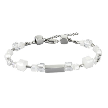 BSS815 STAINLESS STEEL BRACELET WITH GLASS AAB CO..