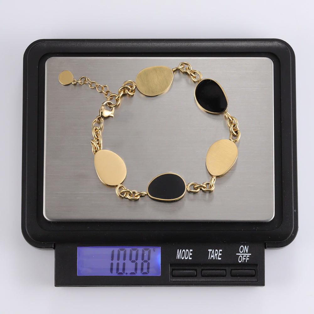 BSS859 STAINLESS STEEL BRACELET WITH EPOXY AAB CO..