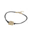 BSS870 STAINLESS STEEL BRACELET WITH LEATHER