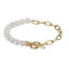 BSS881 STAINLESS STEEL BRACELET WITH SHELL PEARL AAB CO..