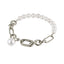 BSS884 STAINLESS STEEL BRACELET WITH SHELL PEARL AAB CO..