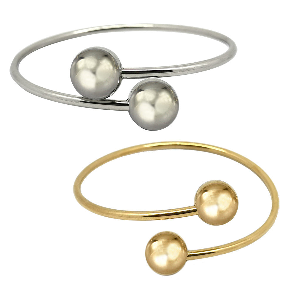 BSSG177 STAINLESS STEEL BANGLE WITH BALL