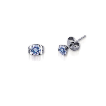 ESJ02  STAINLESS STEEL EAR STUDS CZ AAB CO..