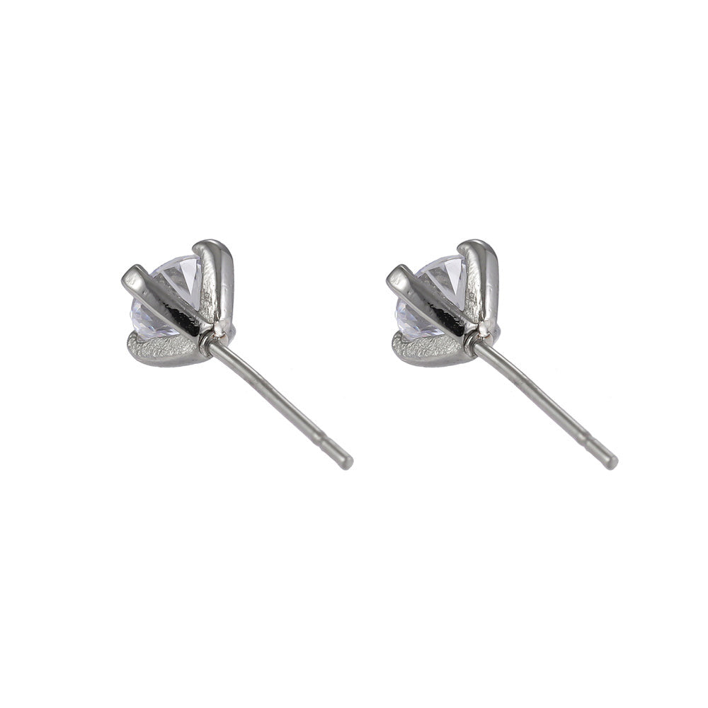 ESJ02 STAINLESS STEEL EAR STUDS CZ AAB CO..