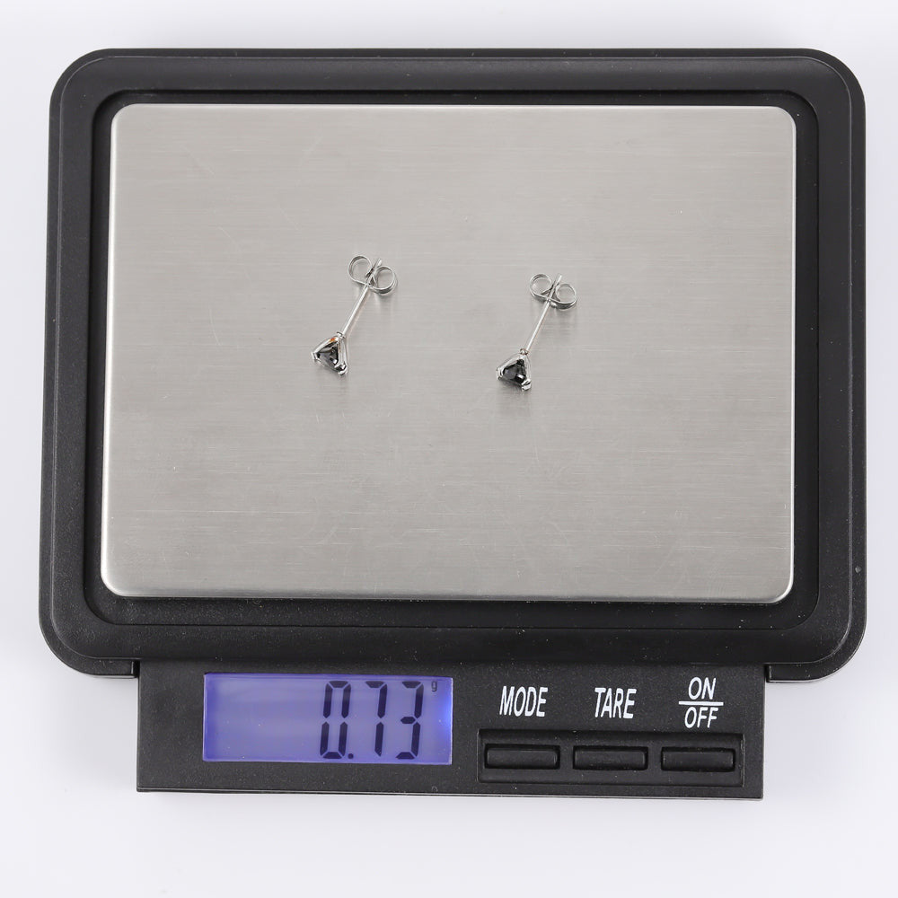 ESJ02 STAINLESS STEEL EAR STUDS CZ AAB CO..