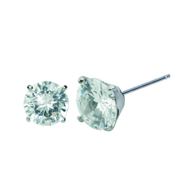 ESJ04 STAINLESS STEEL EAR STUDS CZ AAB CO..