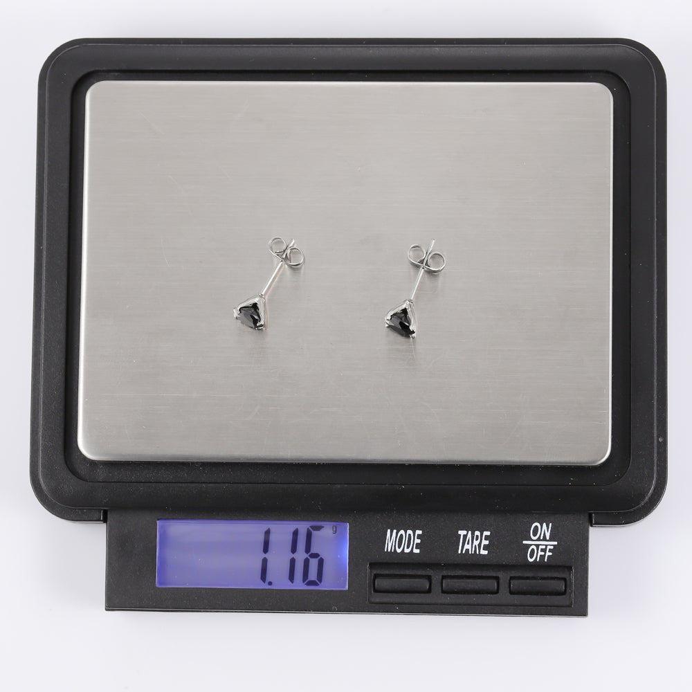 ESJ04 STAINLESS STEEL EAR STUDS CZ AAB CO..