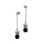 ESLD26 STAINLESS STEEL EARRING ONYX