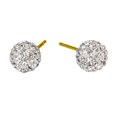ESS117 STAINLESS STEEL EAR STUD WITH FOIL STONE AAB CO..