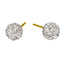 ESS117 STAINLESS STEEL EAR STUD WITH FOIL STONE