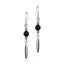 ESS125 STAINLESS STEEL EARRING ONYX AAB CO..
