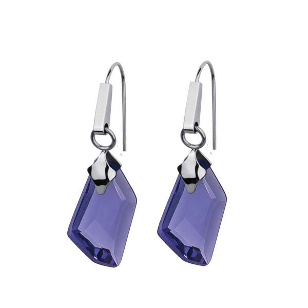 ESS129 STAINLESS STEEL EARRING GLASS