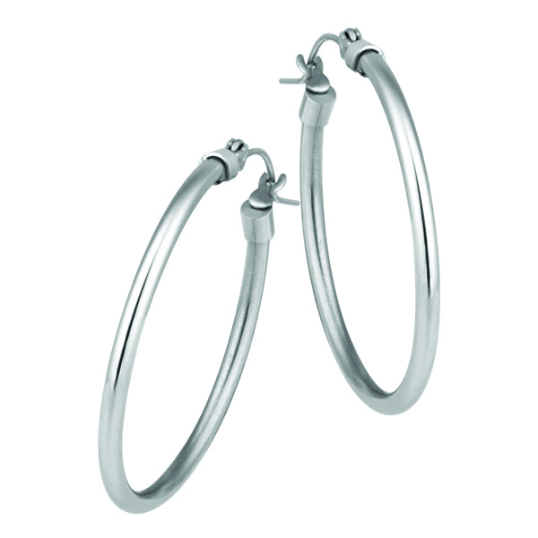 ESS153 STAINLESS STEEL HOLLOW  EARRING