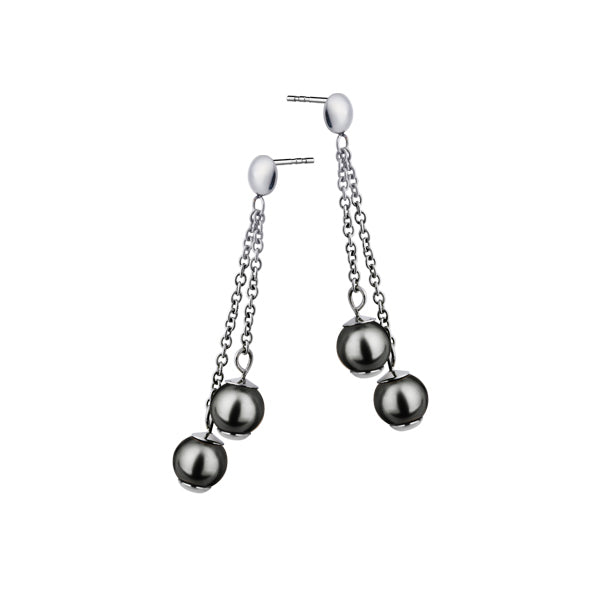 ESS156  STAINLESS STEEL EARRING WITH PEARL