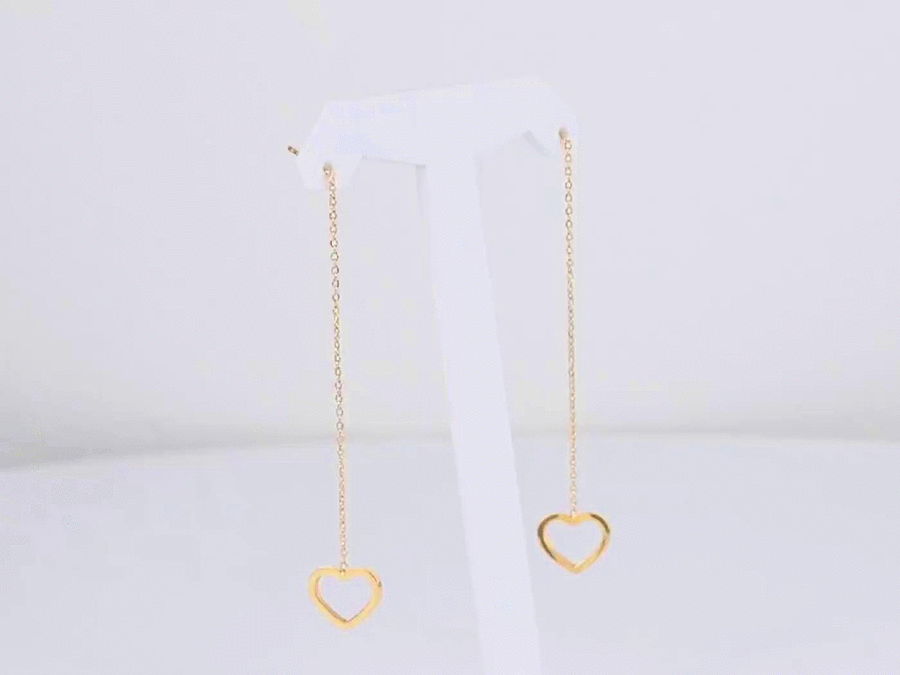 ESS641 STAINLESS STEEL EARRING WITH HEART