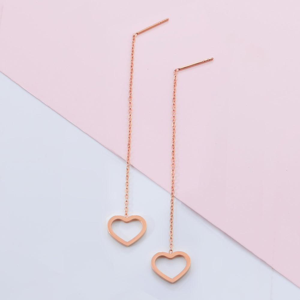 ESS641 STAINLESS STEEL EARRING WITH HEART