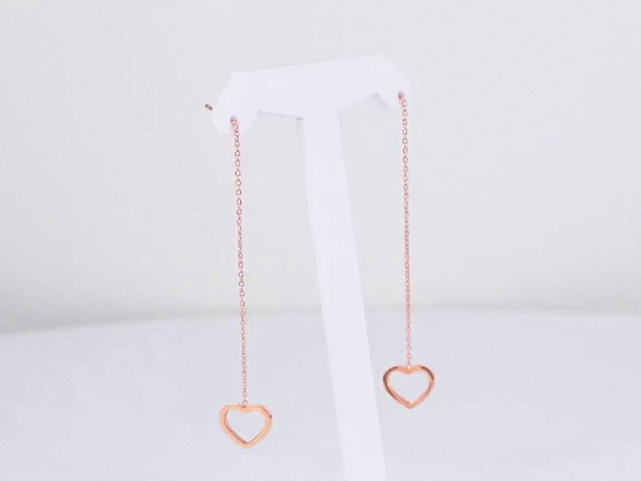 ESS641 STAINLESS STEEL EARRING WITH HEART