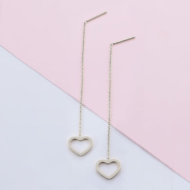 ESS641 STAINLESS STEEL EARRING WITH HEART AAB CO..