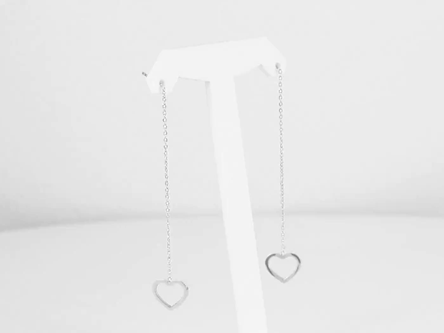 ESS641 STAINLESS STEEL EARRING WITH HEART