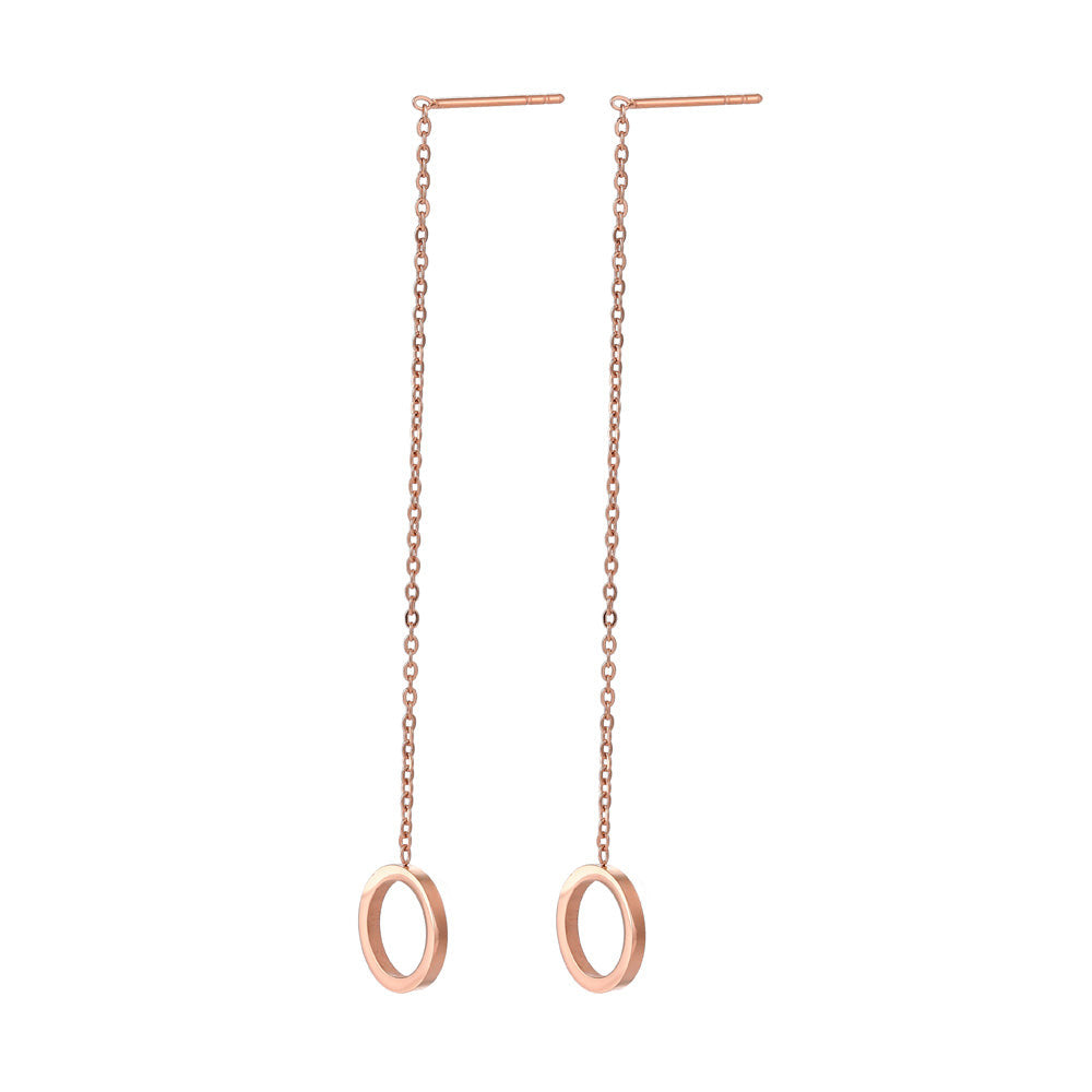 ESS642 STAINLESS STEEL EARRING WITH ROUND AAB CO..