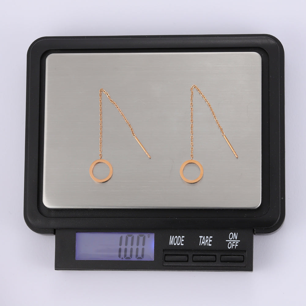 ESS642 STAINLESS STEEL EARRING WITH ROUND AAB CO..