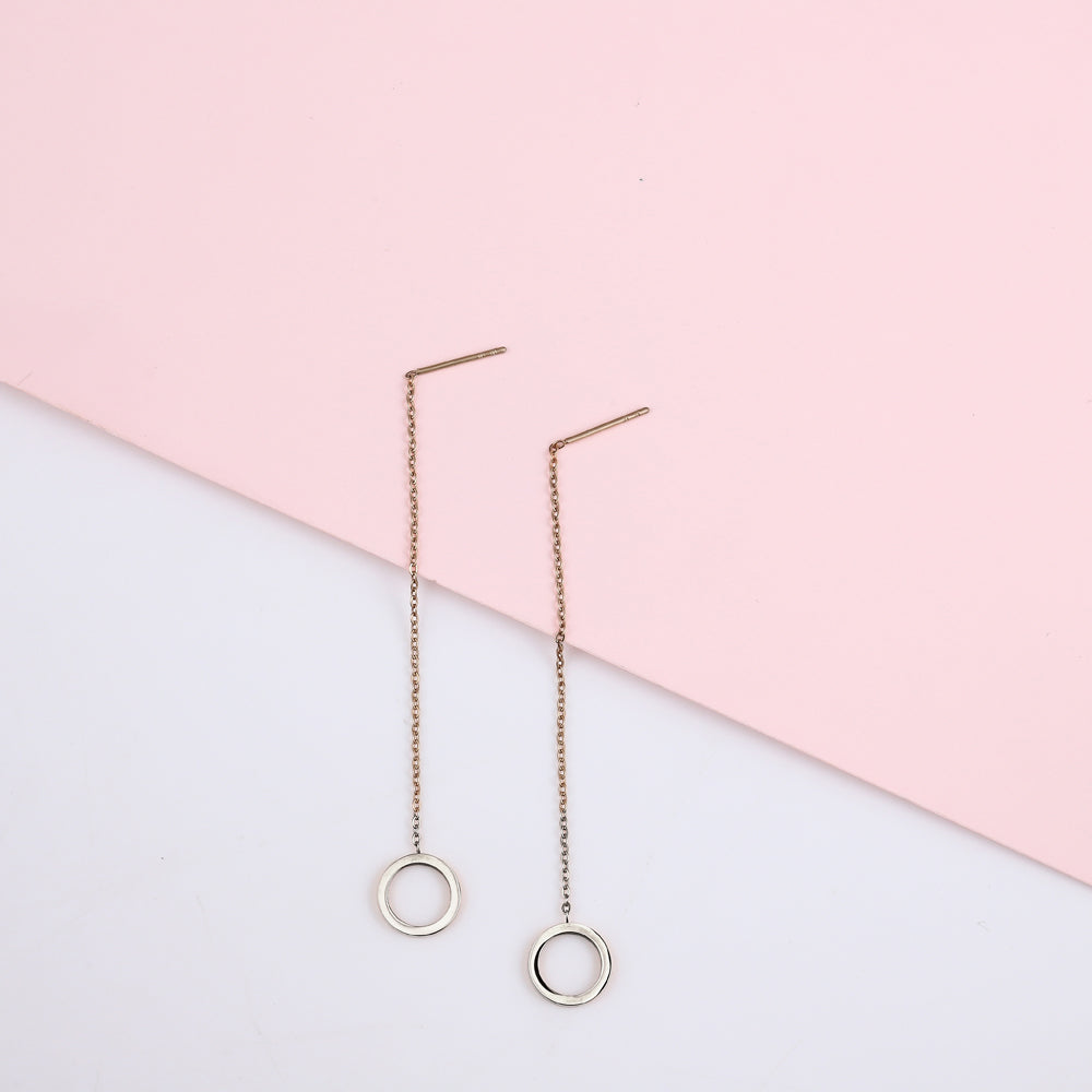 ESS642 STAINLESS STEEL EARRING WITH ROUND