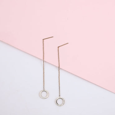 ESS642 STAINLESS STEEL EARRING WITH ROUND AAB CO..