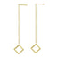 ESS644 STAINLESS STEEL EARRING WITH SQUARE AAB CO..