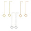 ESS644 STAINLESS STEEL EARRING WITH SQUARE AAB CO..