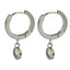 ESS651 STAINLESS STEEL EARRING WITH FOIL STONE AAB CO..