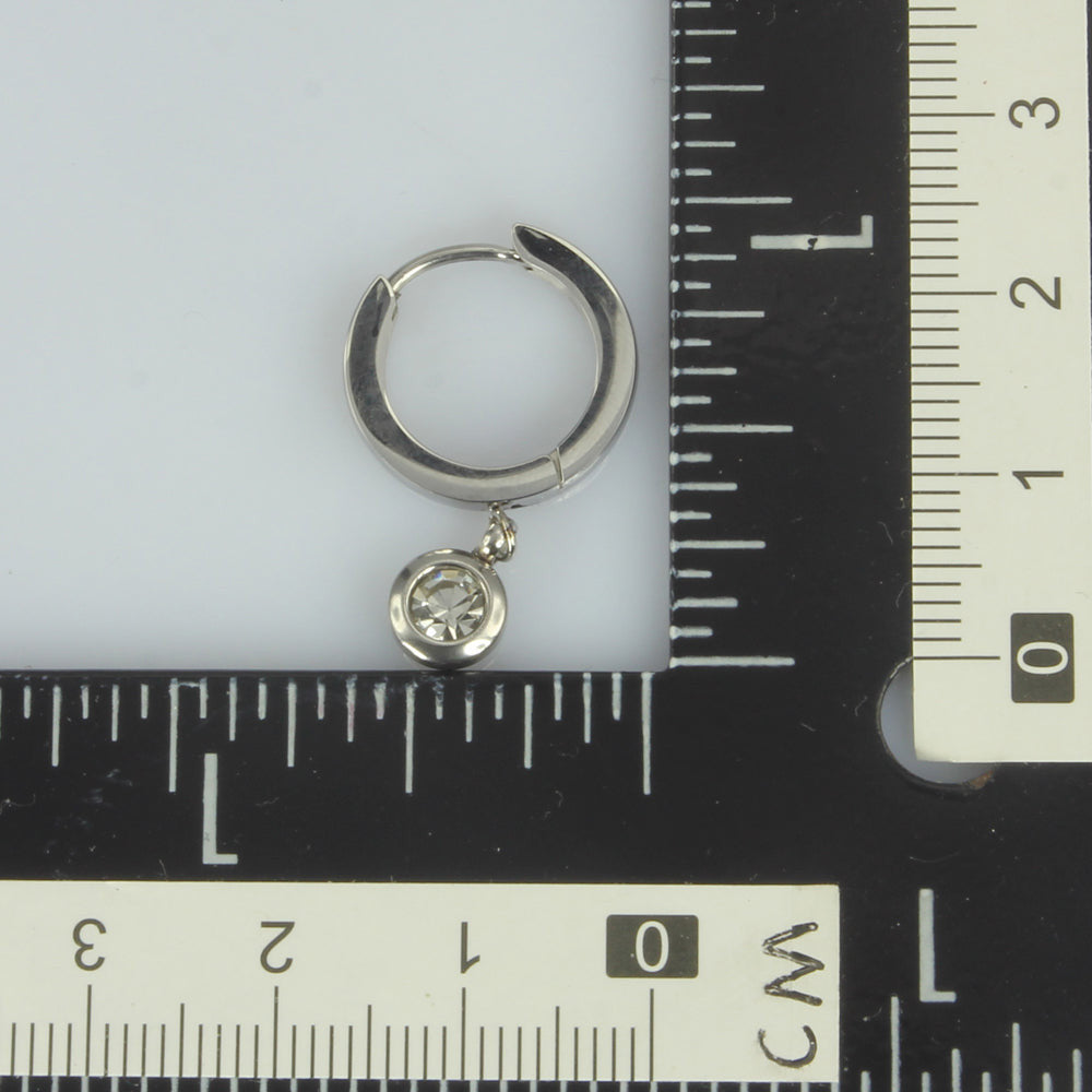 ESS651 STAINLESS STEEL EARRING WITH FOIL STONE AAB CO..