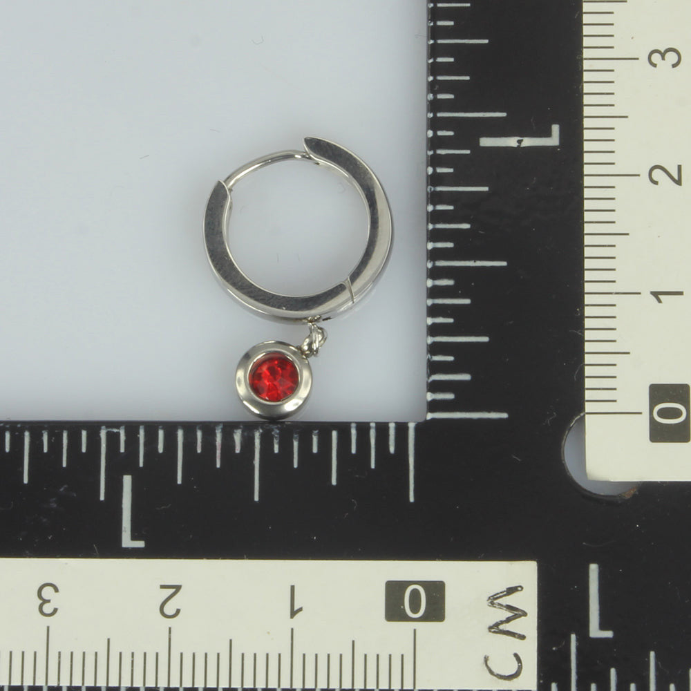 ESS651 STAINLESS STEEL EARRING WITH FOIL STONE AAB CO..