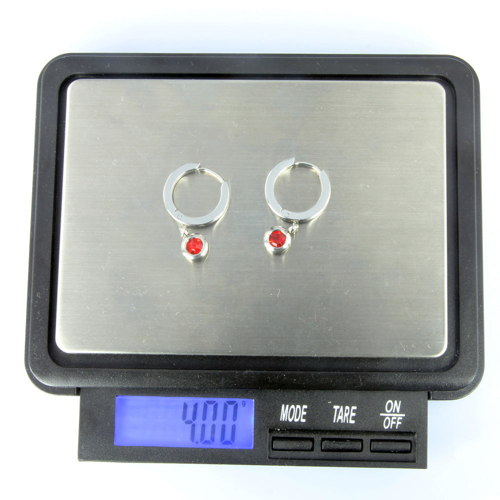 ESS651 STAINLESS STEEL EARRING WITH FOIL STONE AAB CO..