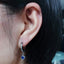 ESS651 STAINLESS STEEL EARRING WITH FOIL STONE AAB CO..
