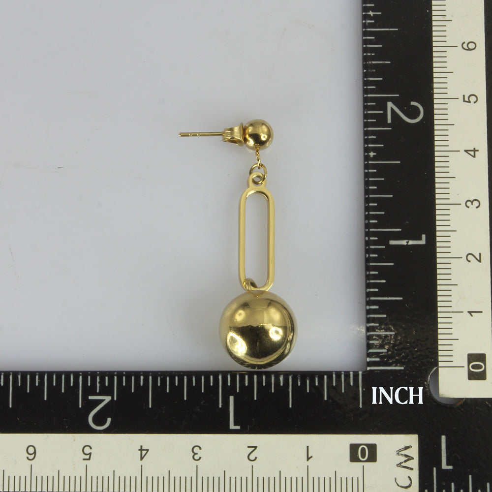 ESS675 STAINLESS STEEL EARRING WITH BALL AAB CO..