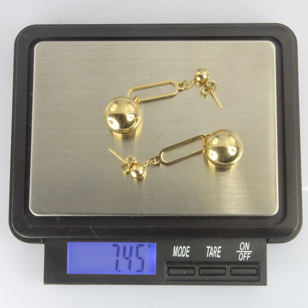 ESS675 STAINLESS STEEL EARRING WITH BALL AAB CO..
