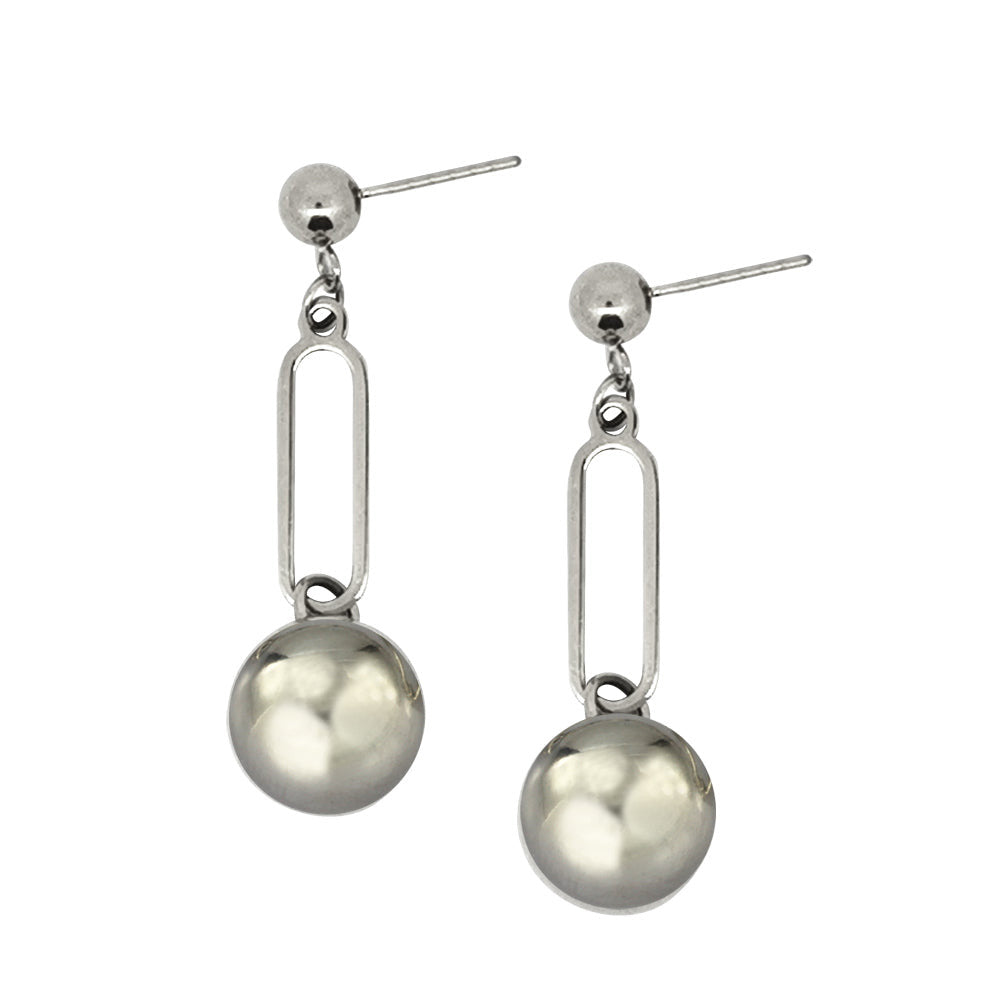 ESS675 STAINLESS STEEL EARRING WITH BALL AAB CO..