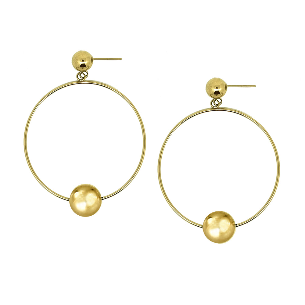 ESS676 STAINLESS STEEL EARRING WITH BALL AAB CO..
