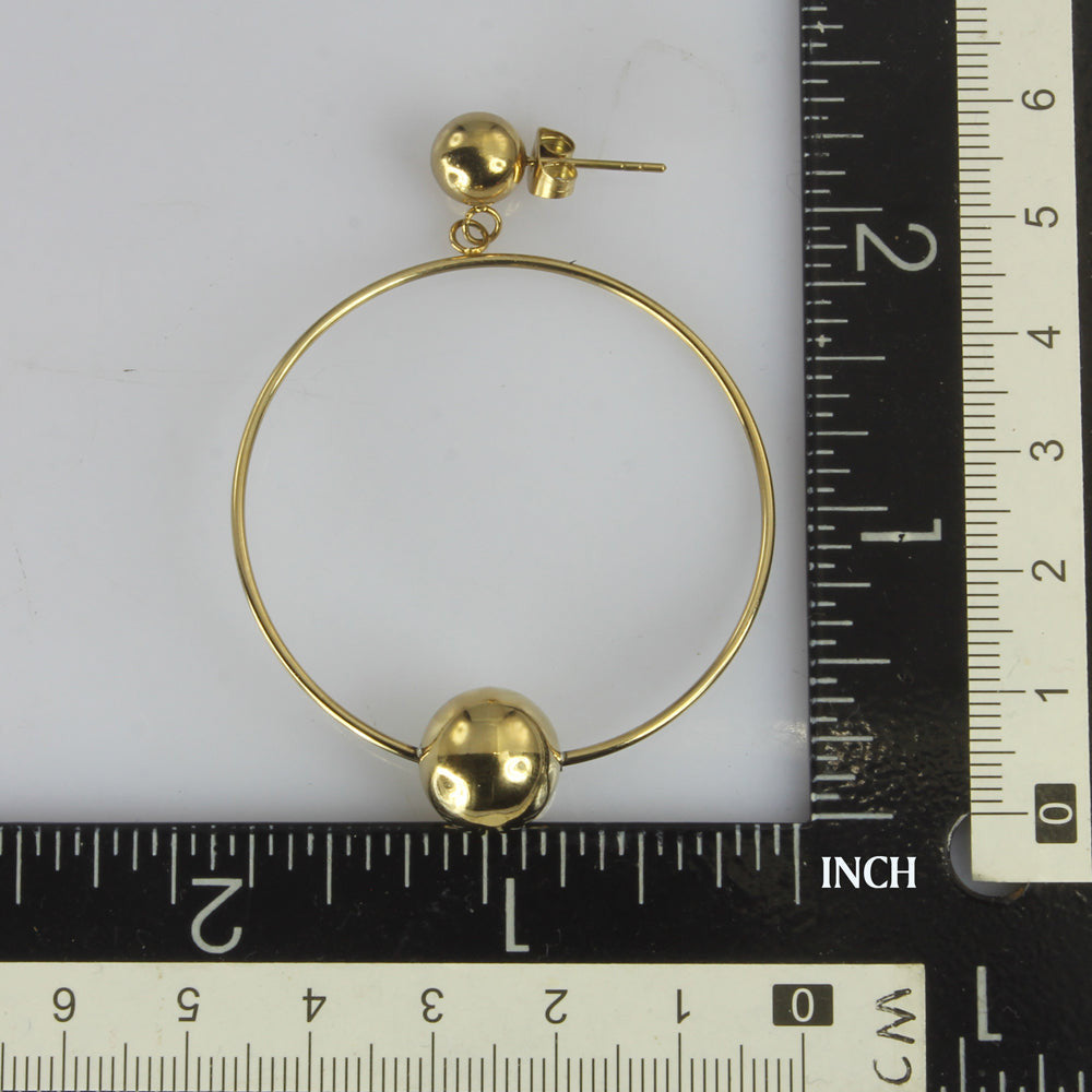 ESS676 STAINLESS STEEL EARRING WITH BALL AAB CO..