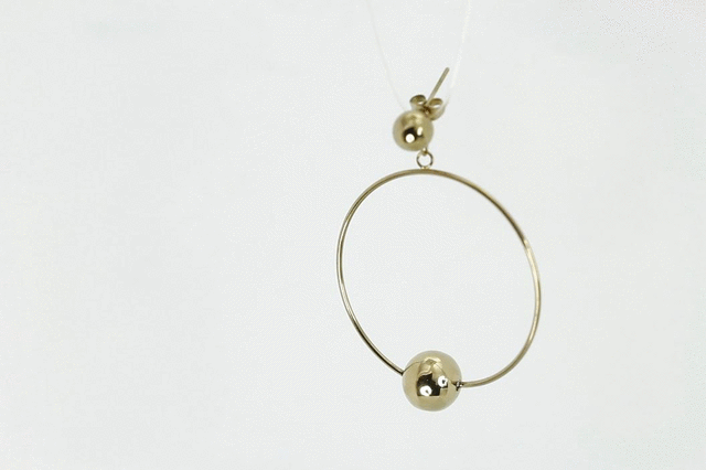 ESS676 STAINLESS STEEL EARRING WITH BALL
